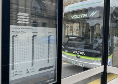 Solar-powered digital bus information arrives in Newcastle